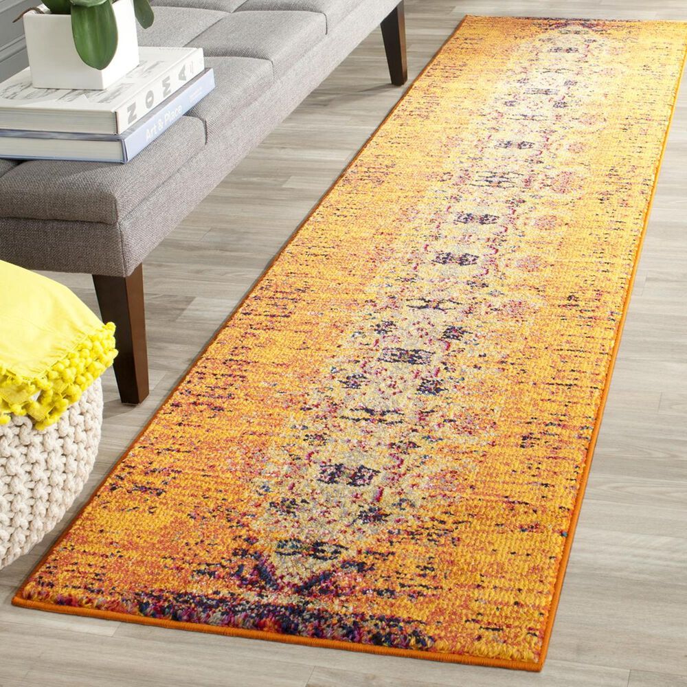 Safavieh Monaco MNC209H-214 2"2" x 14" Orange/Multi Runner, , large