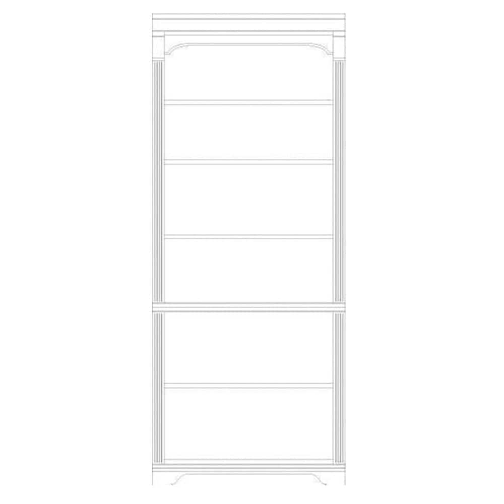 Hooker Furniture Brookhaven Tall Bookcase in Medium Wood, , large