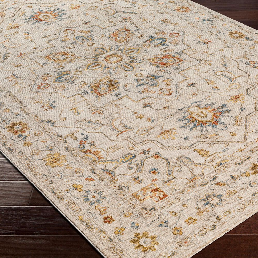 Surya Reina Light Gray, Medium Gray, Cream, Light Brown, Denim, Rust, Mustard and Olive 5' x 7'5" Area Rug, , large