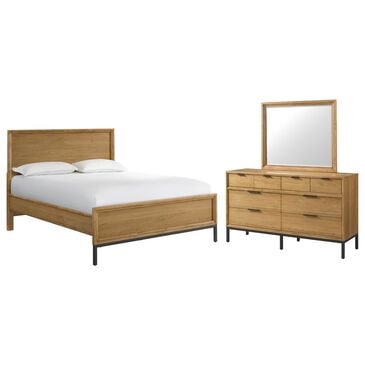 Hawthorne Furniture Newport 3-Piece Queen Panel Bedroom Set in Natural Oak, , large