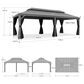 HOMLUX Luxury  Hard Top Gazebo in Light Grey, , large