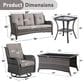 Sunwell Garden 5-Piece Patio Conversation Set in Gray, , large