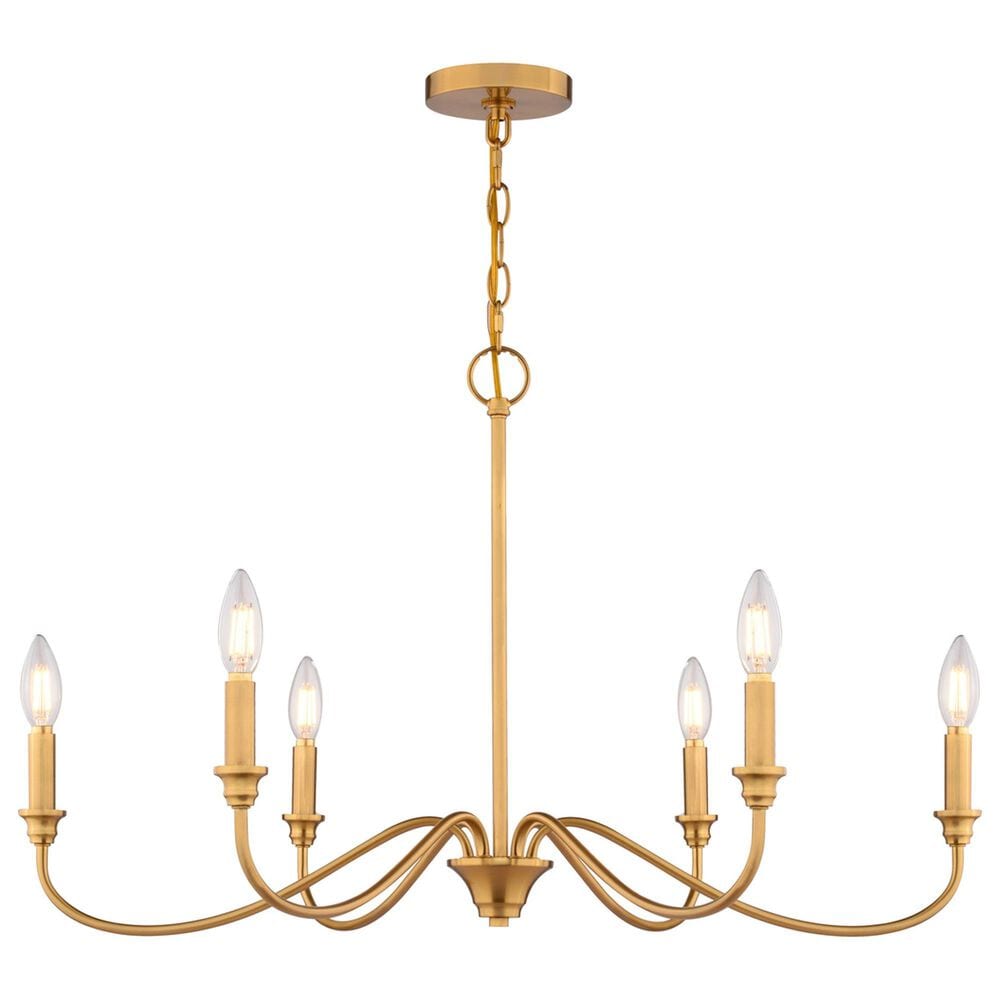 Vaxcel Lighting Annabelle 6-Light Chandelier in Muted Brass, , large