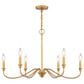 Vaxcel Lighting Annabelle 6-Light Chandelier in Muted Brass, , large