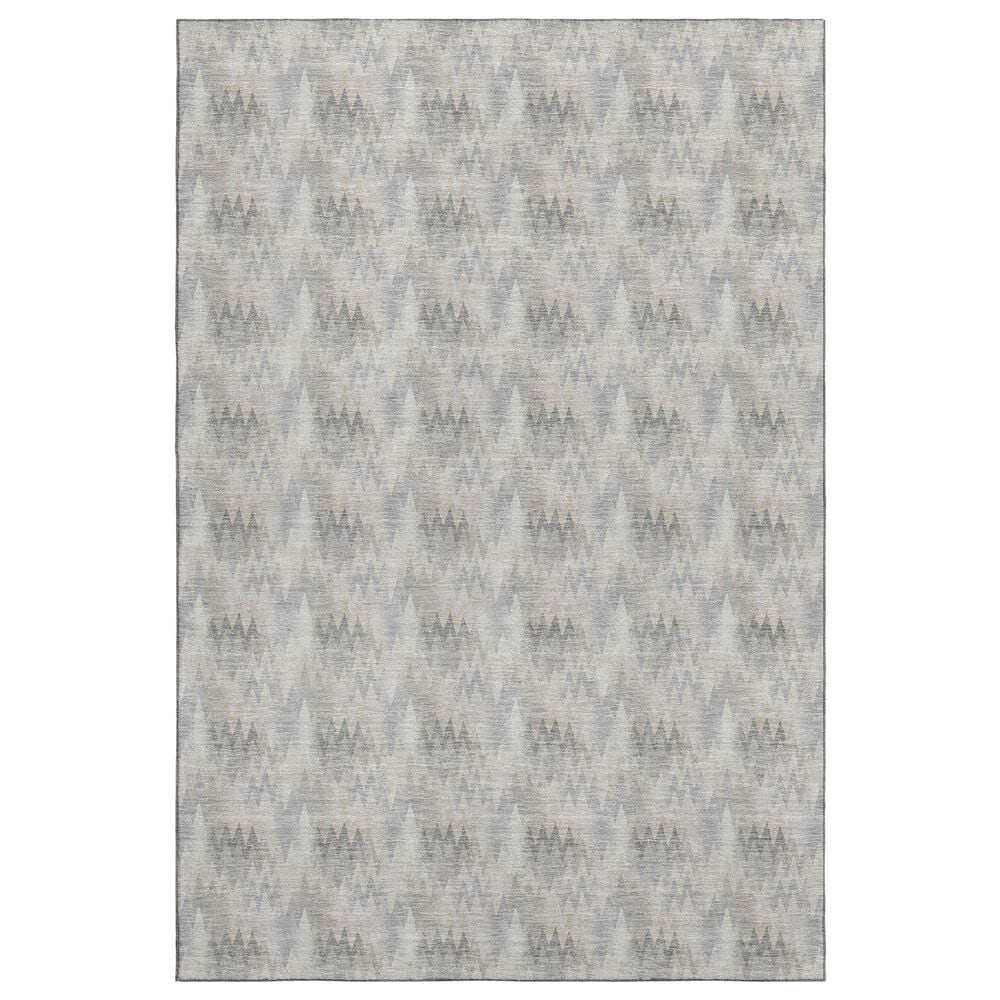 Dalyn Rug Company Soft Essentials Chevron Silver 10" x 14" Area Rug, , large