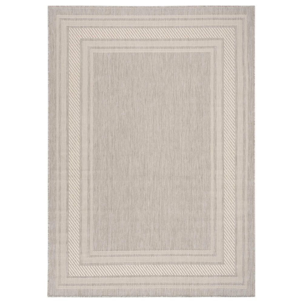 Nourison Horizon HOZ03 Grey 10" x 14" Indoor/Outdoor Area Rug, , large