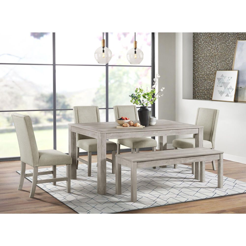 Mayberry Hill Eleanor Dining Bench in White, , large