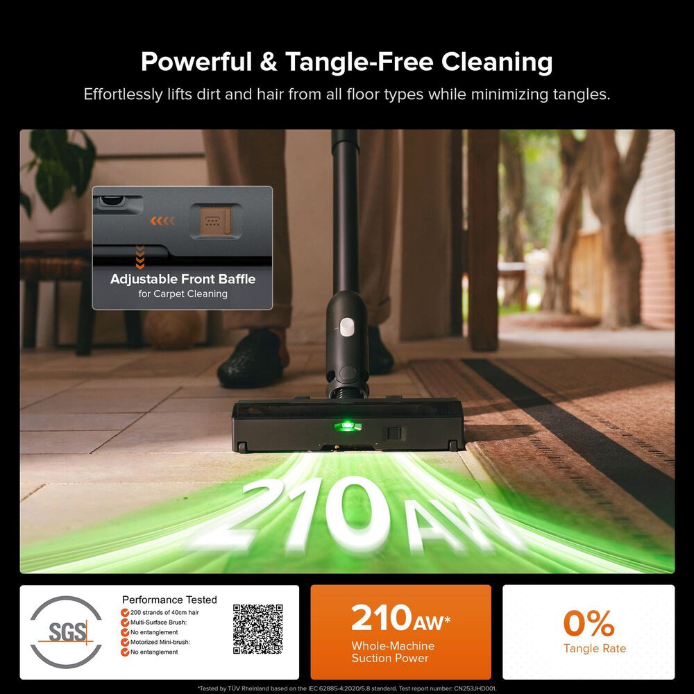 Roborock H60 Hub Ultra Cordless Stick Vacuum Cleaner in Black, , large