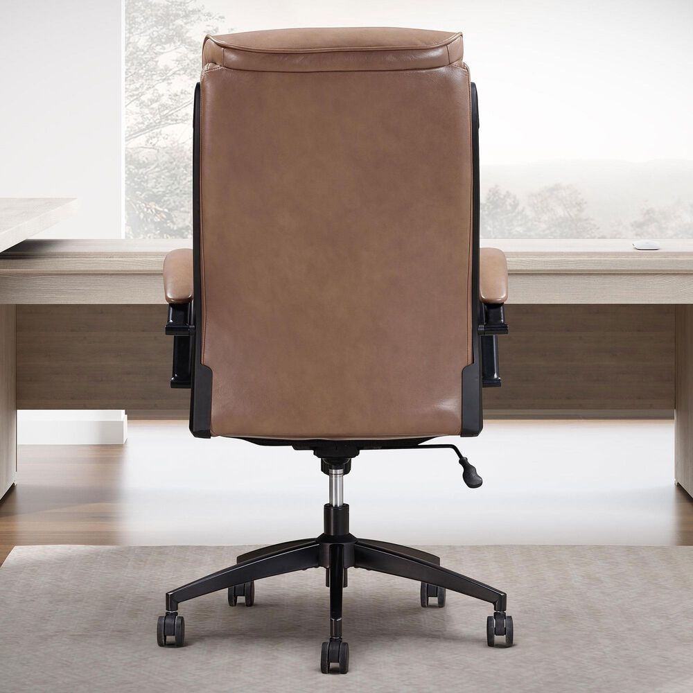 Simeon Collection Leather Desk Chair in Smooth Latte, , large
