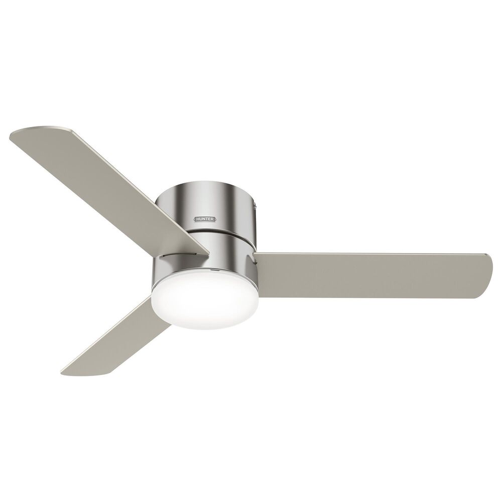 Hunter Minimus 52" Ceiling Fan with LED Lights in Brushed Nickel, , large