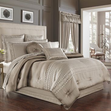 J. Queen New York Beaumont 4-Piece Queen Comforter Set in Ivory and Champagne, , large
