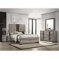 Crown Mark Rangley 2-Drawer Nightstand in Grey and Black, , large