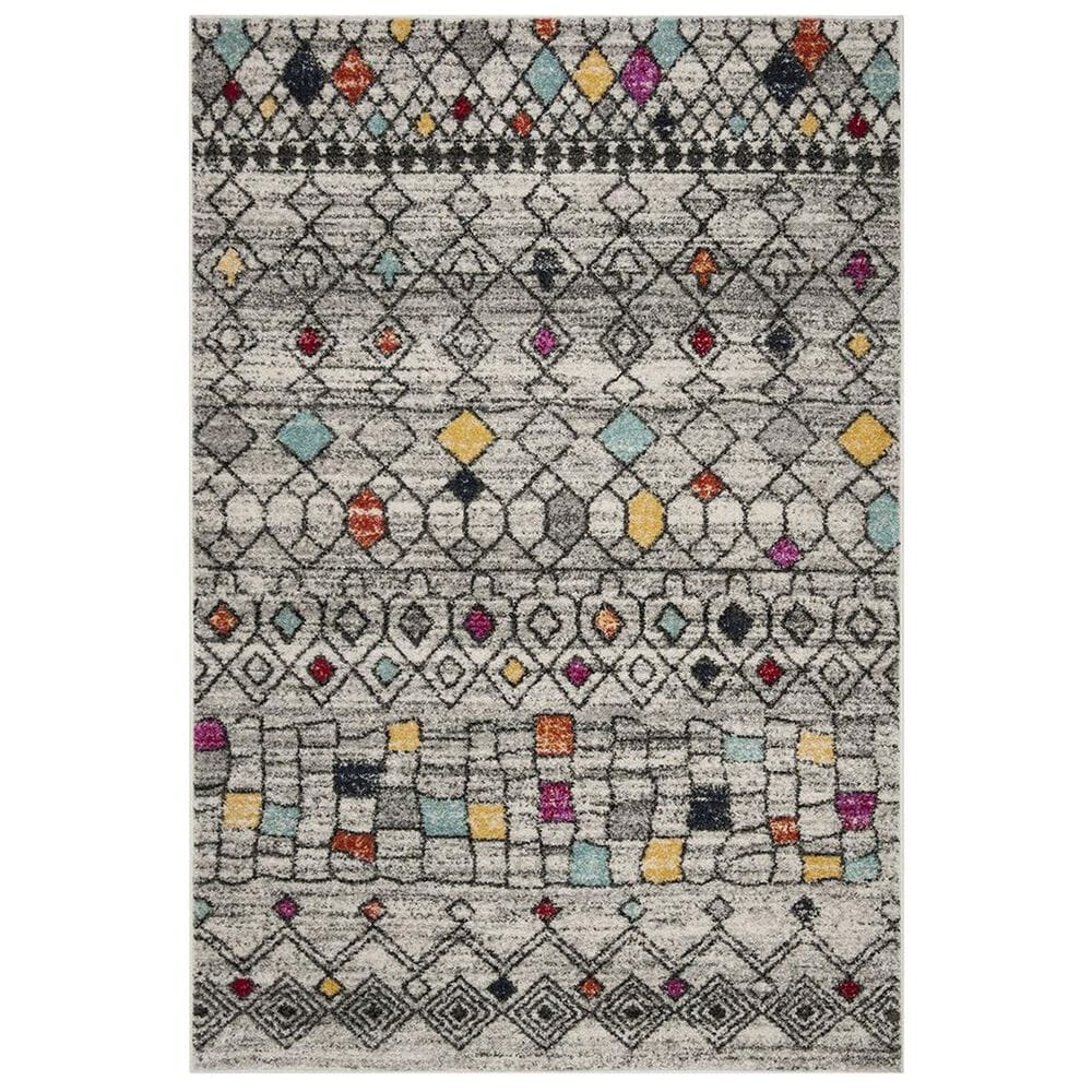 Safavieh Adirondack ADR204F 6" x 9" Light Grey and Fuchsia Area Rug, , large