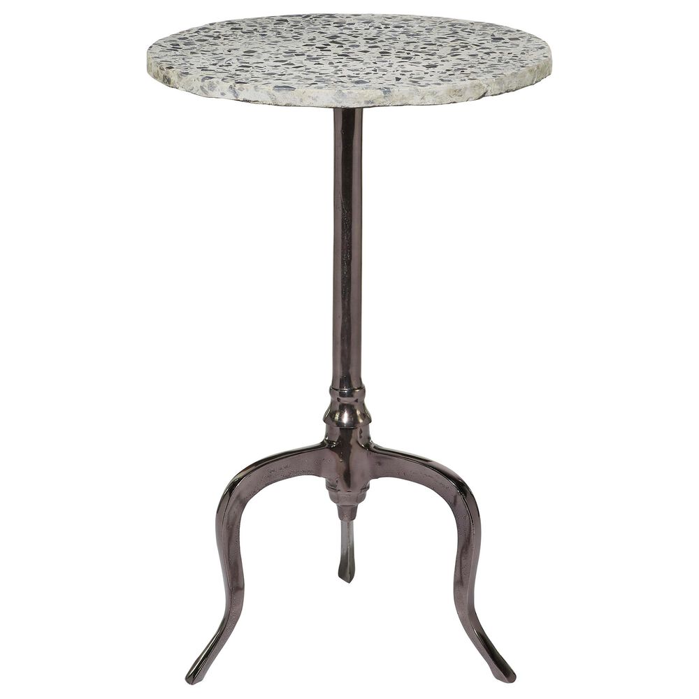 Maple and Jade Accent Table in Aluminum and Marble, , large