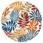 Safavieh Cabana CBN814A 8" Round Creme and Red Indoor/Outdoor Area Performance Rug, , large