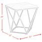 Mayberry Hill Riko End Table in Gold and White, , large