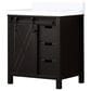 Lexora Home Marsyas 30" Single Bathroom Vanity in Brown with White Quartz Top and Rectangular Sink, , large