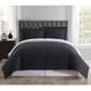 Pem America Truly Soft Everyday 3-Piece Full/Queen Reversible Comforter Set in Black and Grey, , large