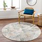 Surya Dresden Taupe, Off-White, Dusty Sage, Deep Teal, Light Gray, Mustard and Ink Blue 5"3" Round Area Rug, , large