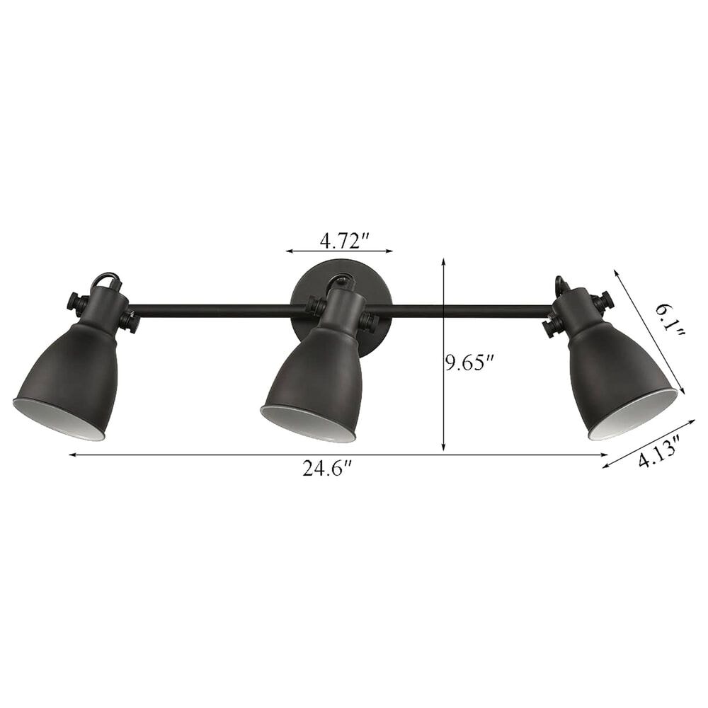 Claxy LIghting 3-Light Tracking Wall Sconce in Black, , large