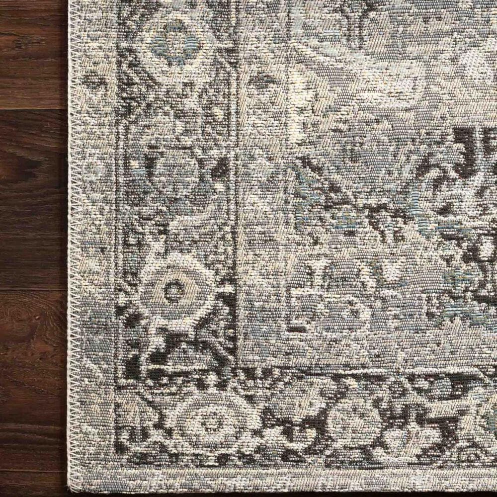 Loloi Mika 5&#39;3&quot; x 7&#39;8&quot; Grey and Blue Area Performance Rug, , large