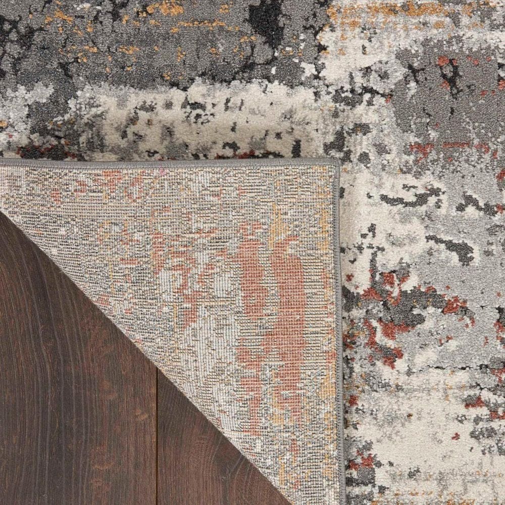 Nourison Tangra TNR02 4&#39; x 6&#39; Grey and Multicolor Area Rug, , large