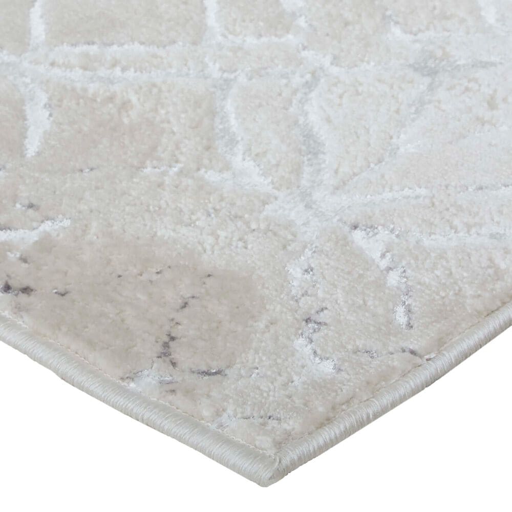 Feizy Micah 5&#39; x 8&#39; Beige and Silver Area Rug, , large