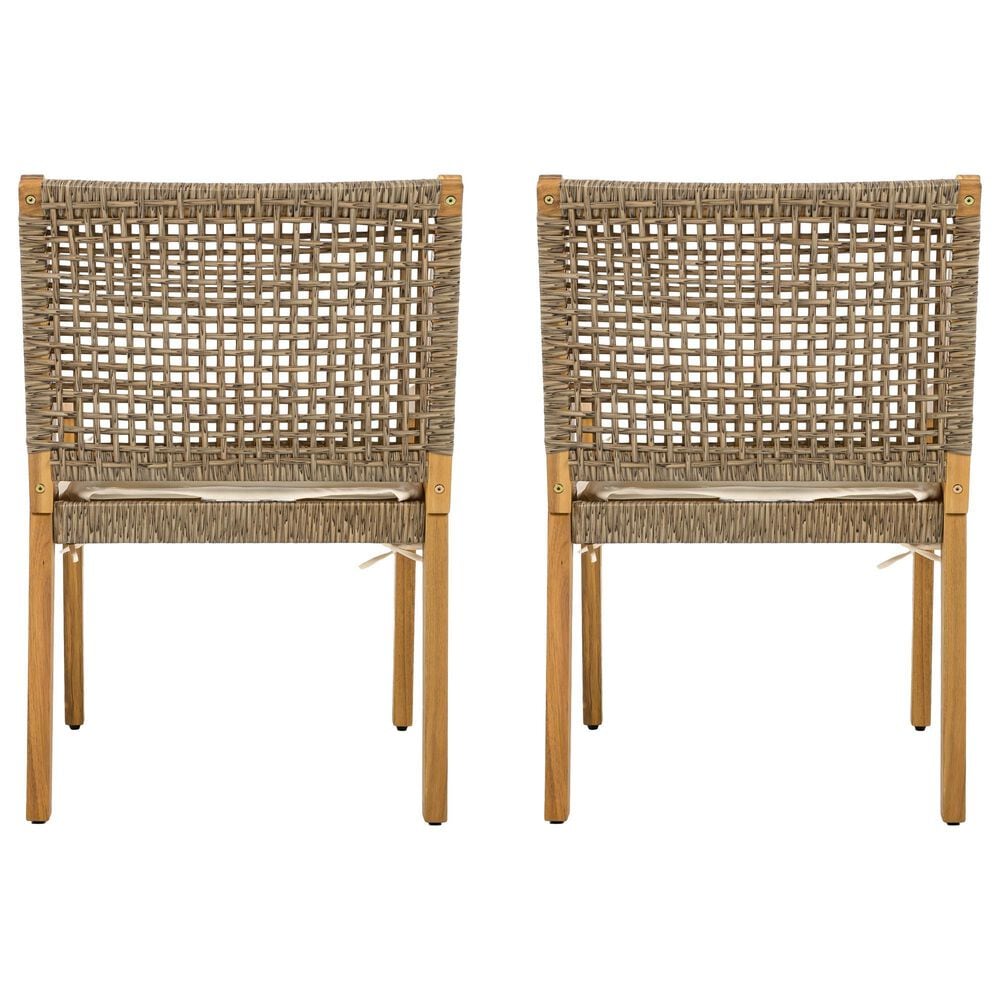 Hearth and Haven Outdoor Dining Chair in Cream (Set of 2), , large