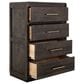Fallridge Mezquite 5 Drawer Chest in Black, , large