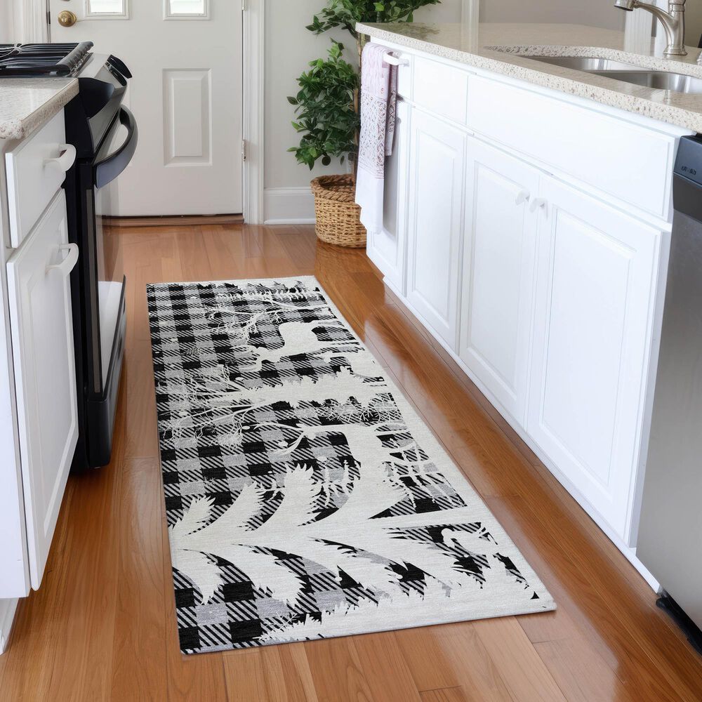 Dalyn Rug Company Wonderland WN32 2&#39;3&quot; x 7&#39;6&quot; Gray Indoor/Outdoor Runner, , large