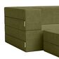 Jaxx Zipline 3-Piece Stationary Convertible Sleeper Sofa in Moss Velvet, , large