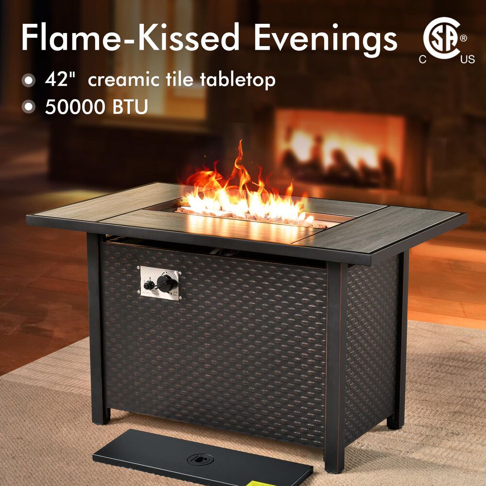 HOMLUX 7-Piece Patio Set in Denim Blue, , large