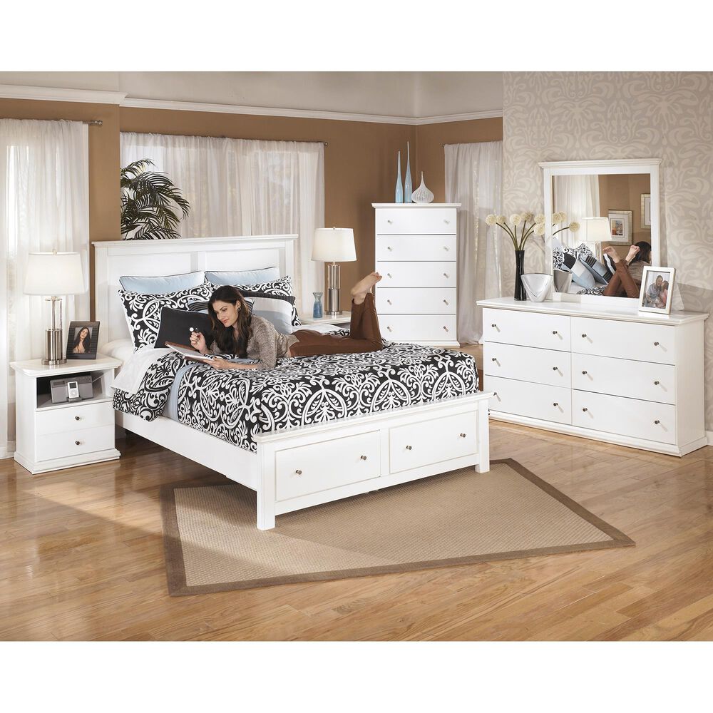 Ashley Bostwick Shoals 1-Drawer Nightstand in White, , large