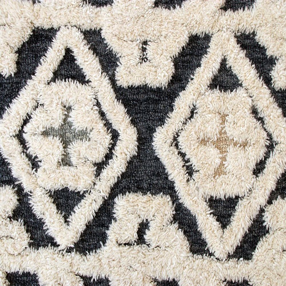 L&amp;R Resources Sinuous Modern Geometric 6&#39; Round Blue, Cream and Tan Area Rug, , large
