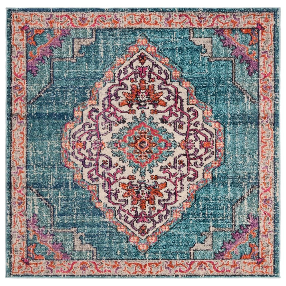 Safavieh Monaco MNC254J 5" Square Blue Area Rug, , large
