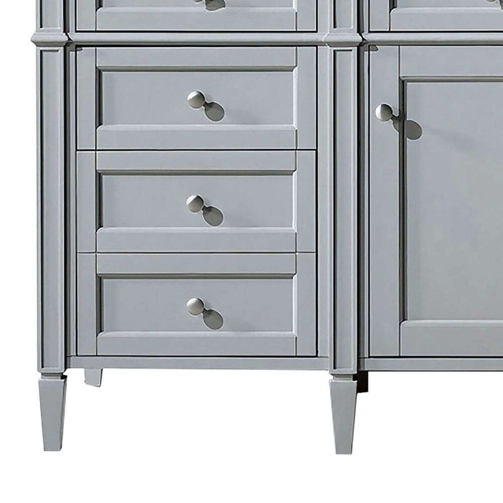 James Martin Vanities Brittany 48&quot; Single Bathroom Vanity in Urban Gray with Single Hole 3 cm White Zeus Quartz Top and Rectangular Sink, , large