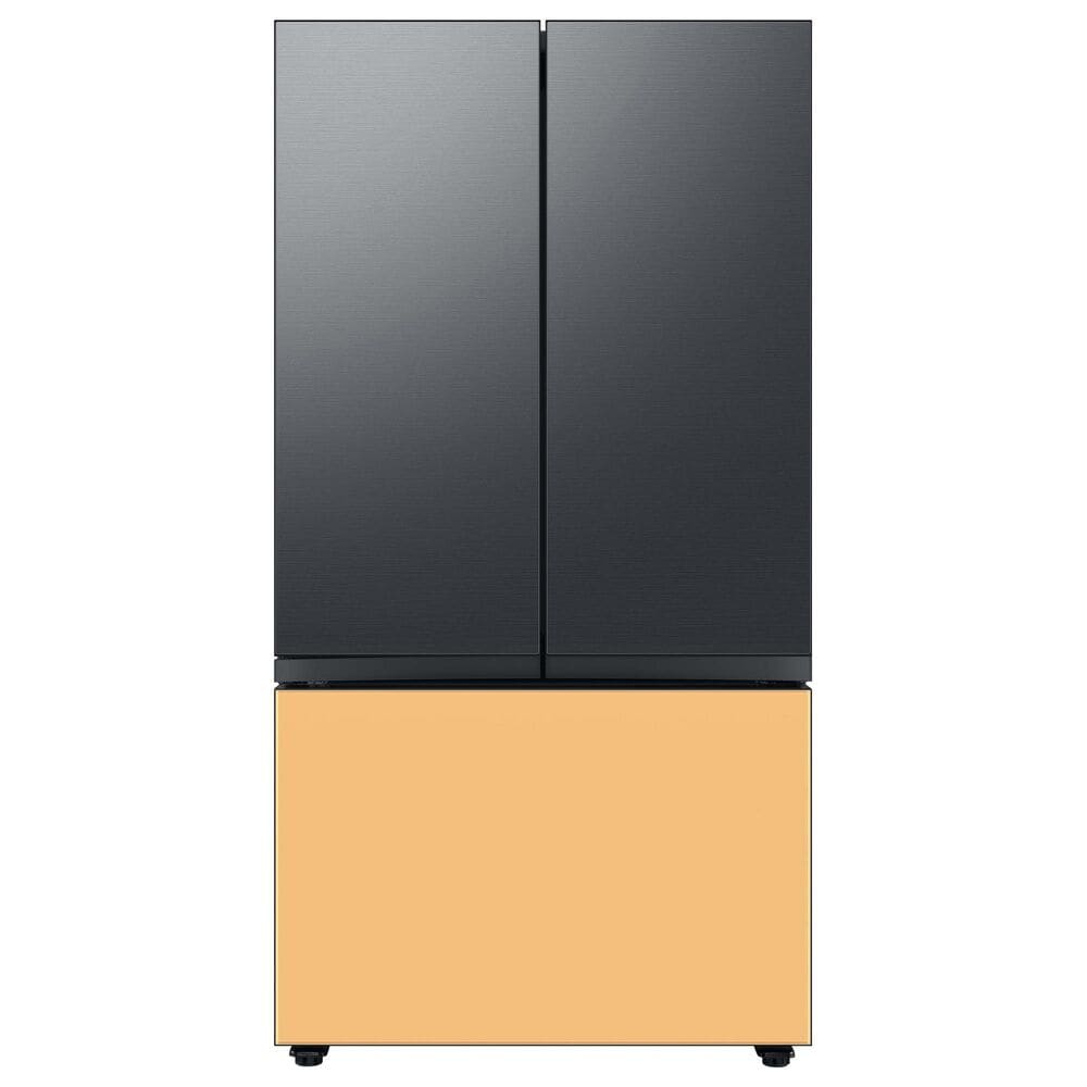 Samsung Bespoke Bespoke 3-Door French Door Refrigerator Top Panel in Matte Black Steel, , large