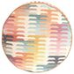 Howard Elliott Navajo Foot Pouf in Coral, Blush, Teal and Mustard, , large