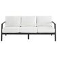 Linon Home Decor Holland Outdoor Sofa with White Cushions in Black, , large
