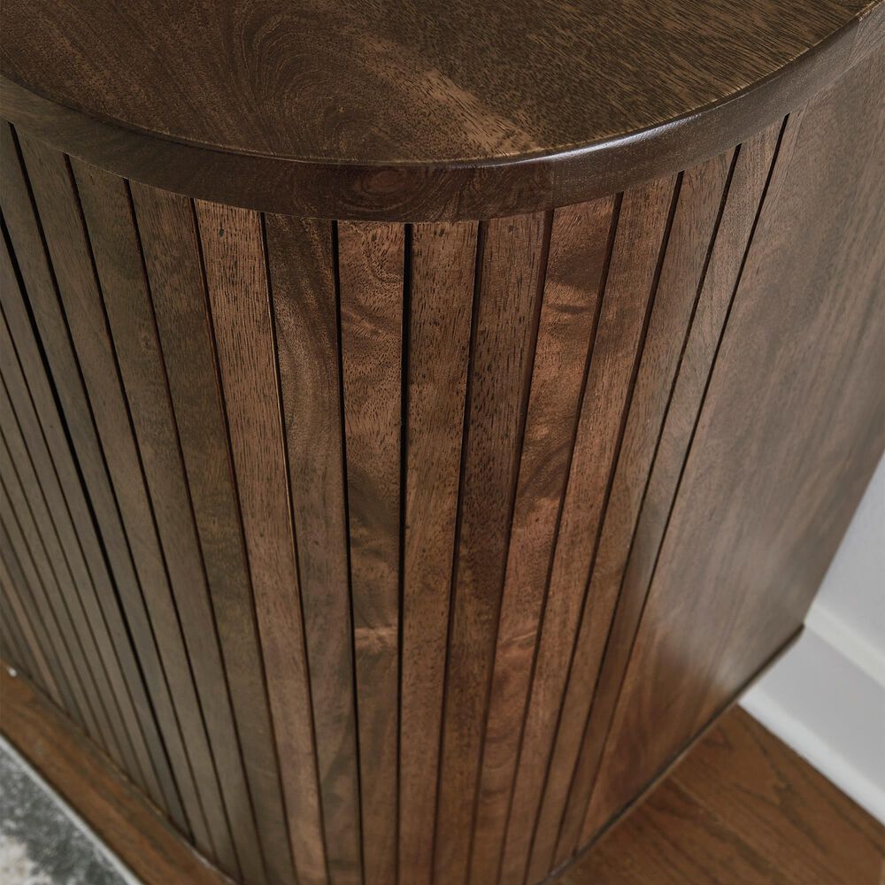 Ashley Amickly 68&quot; Accent Cabinet in Dark Brown, , large