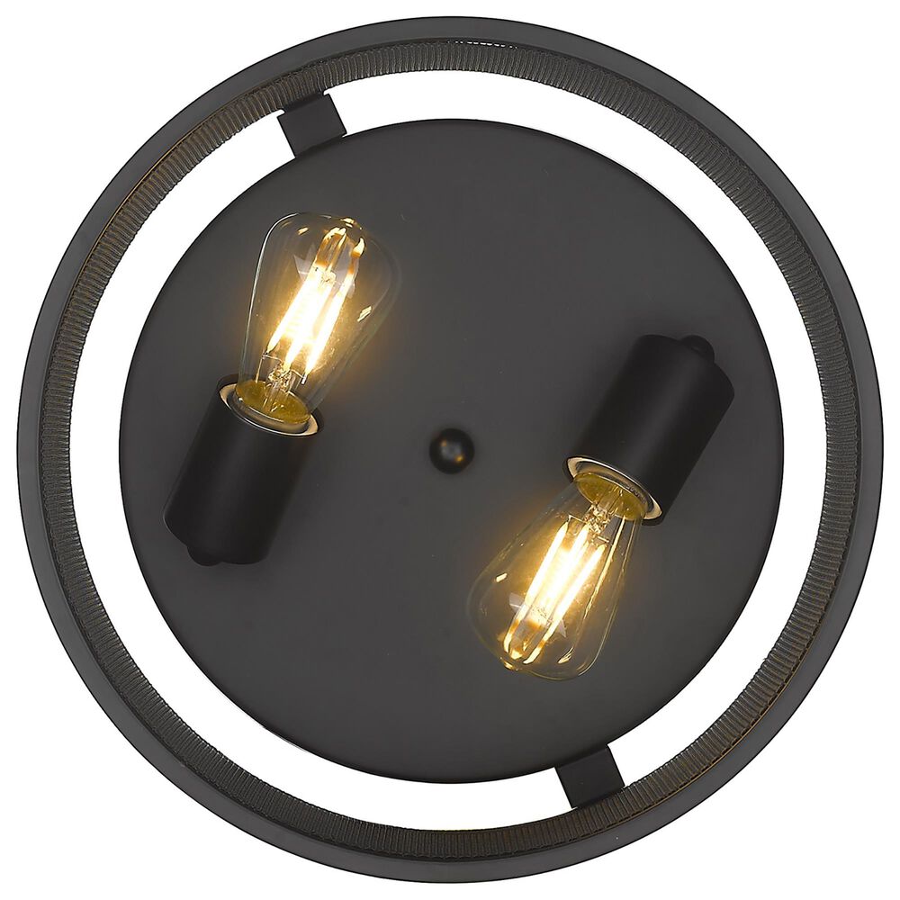 Golden Lighting Channing 11&quot; Flush Mount in Matte Black, , large