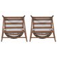 Hearth and Haven 26" Outdoor Counter Stool with Teak Frame in Light Gray (Set of 2), , large