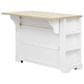 HOMLUX 51" Kitchen Island with Pull Out Trash Can Storage in White, , large