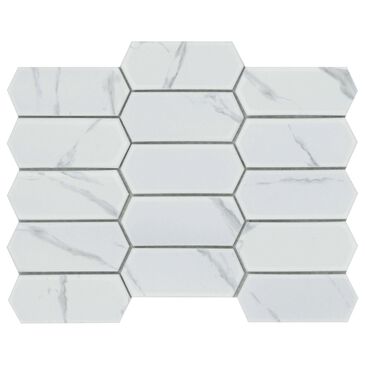 Emser Elegan Calacata 10" x 14" Thicket Porcelain Mosaic Sheet, , large
