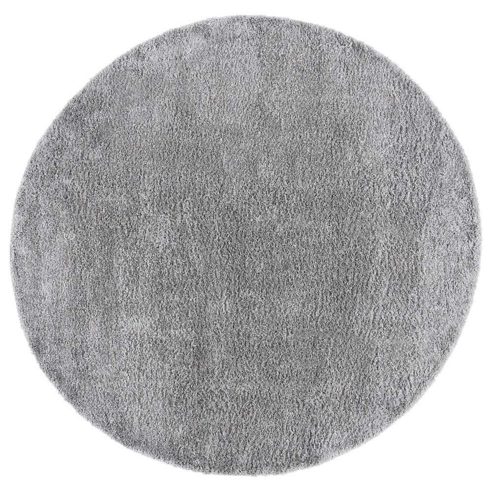 Safavieh August Shag AUG522G 6"7" Round Grey Area Rug, , large