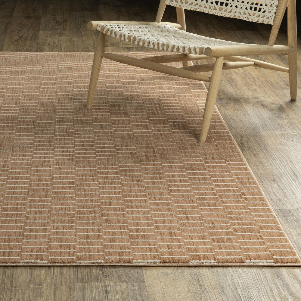 Oriental Weavers Oliver Rust and Beige 9'10" x 12'10" Area Rug, , large