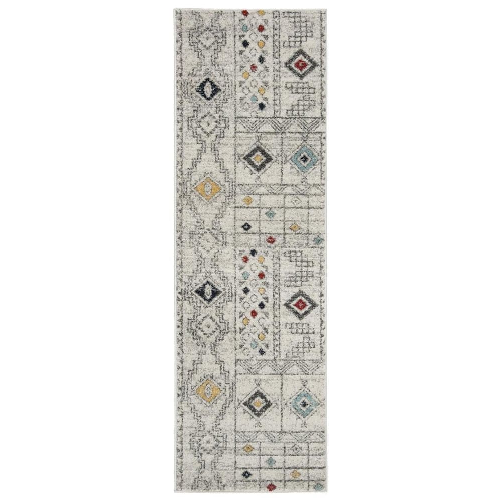 Safavieh Adirondack ADR206F 2"6" x 8" Light Grey and Aqua Runner, , large