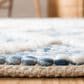 Safavieh Natura NAT711B 6" Square Ivory and Blue Area Rug, , large