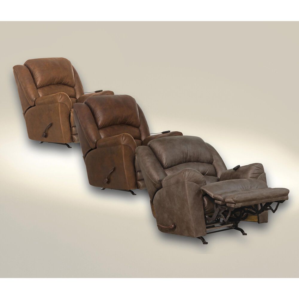 Catnapper Hayden Rocker Recliner with Heat and Massage in Steel, , large