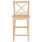 Linon Home Decor Torino X-Back Counter Stool in Natural Unfinished, , large